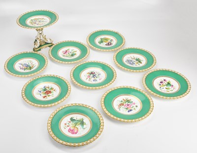 Lot 1574 - A mid 19th century porcelain part dessert...