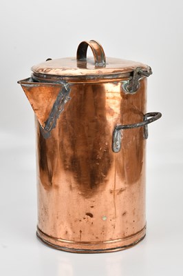 Lot 2117 - A large 19th century copper vessel, with...