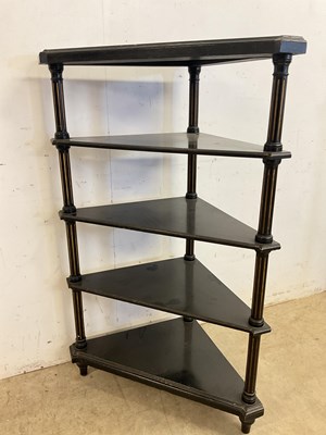 Lot 717 - An Aesthetic style five tier corner stand,...