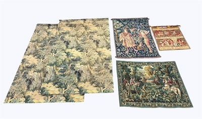 Lot 2158 - Three 18th century style quilted wall hangings,...