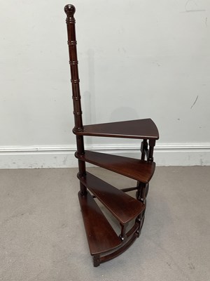Lot 1174 - A set of Regency style mahogany four tread...