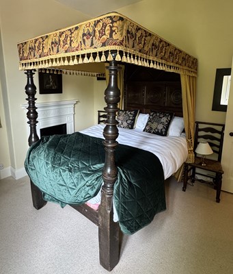 Lot 1047 - A 17th century and later oak four poster...