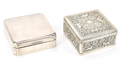 Lot 330 - A George V hallmarked silver cigarette box,...