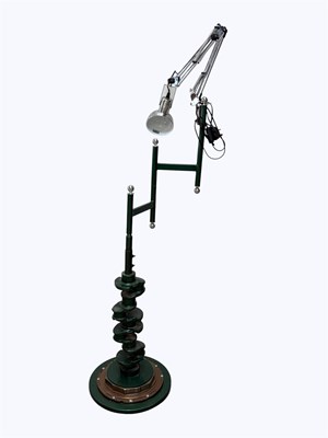 Lot 2235 - A Steam Punk type standard lamp constructed...