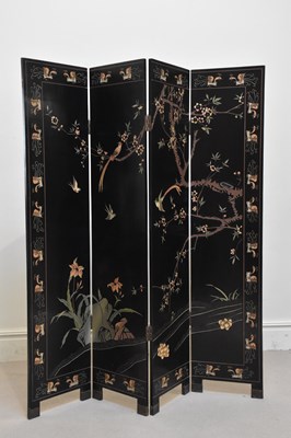Lot 1098 - A late 20th century Japanese lacquered four...