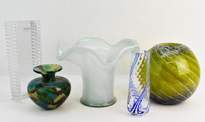 Lot 317 - Five items of decorative art, clear and...
