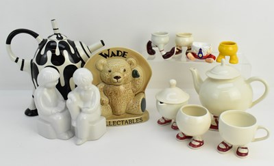 Lot 188 - LORNA BAILEY; a large novelty black and white...