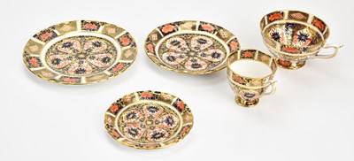 Lot 1556 - ROYAL CROWN DERBY; an Imari coffee can and...