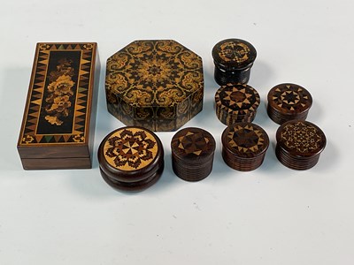Lot 34 - A collection of Tunbridge ware, all with...