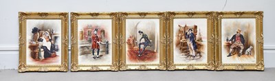 Lot 1321 - AFTER LEVENSON T JOHNSON; five painted and...