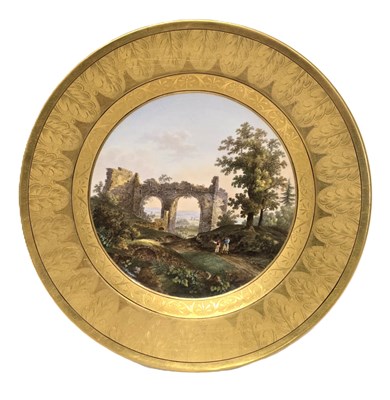 Lot 205 - A 19th century Berlin hand-painted dessert...