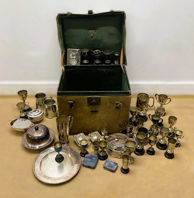 Lot 605 - A quantity of silver plate, including many...