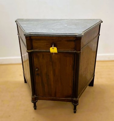Lot 668 - A 19th century mahogany and marble topped side...