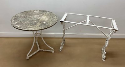 Lot 766 - An early 20th century cast iron granite topped...
