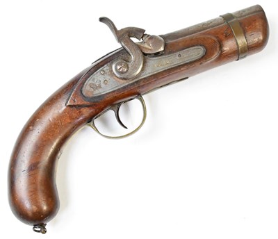 Lot 583 - A 19th century Tower percussion cap pistol,...