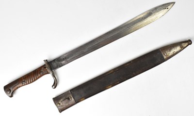Lot 608 - A WWI German imperial bayonet, the blade...