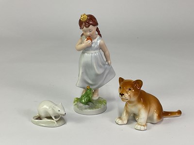 Lot 229 - ROYAL DUX; three porcelain models comprising...