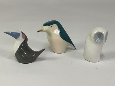 Lot 261 - ROYAL DUX; three porcelain bird models,...