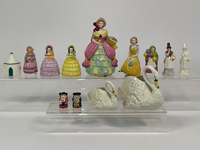 Lot 264 - W H GOSS; a quantity of crested china figures,...