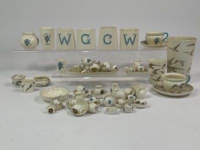 Lot 266 - W H GOSS; a quantity of crested china in blue...
