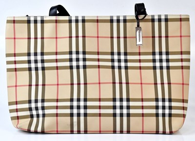 Lot 400 - BURBERRY; a Nova tote bag, with branded dust...