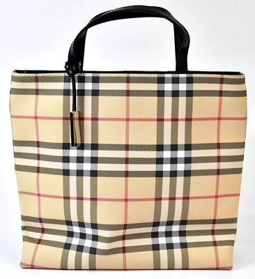 Lot 399 - BURBERRY; a Nova handbag, with branded dust...