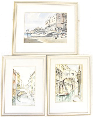 Lot 456 - Three 20th century Italian School watercolours...