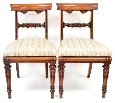 Lot 41 - A pair of William IV rosewood dining chairs,...