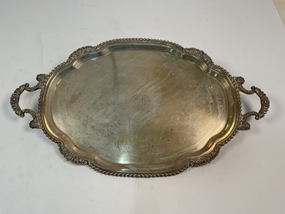 Lot 409 - An Edward VII hallmarked silver twin handled...