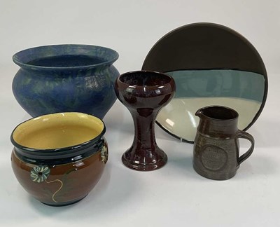 Lot 314 - Five items of studio pottery, to include a...