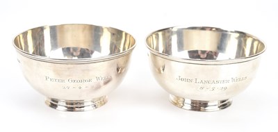 Lot 78 - W & C SISSONS; a pair of George V hallmarked...