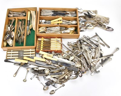 Lot 4 - A collection of mixed plated cutlery...