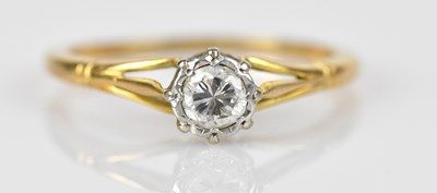 Lot 452 - An 18ct yellow and white gold illusion set...