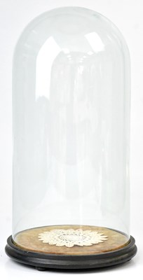Lot 318 - A late 19th/early 20th century glass dome or...