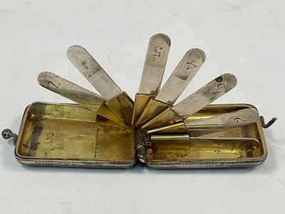 Lot 437 - A Victorian hallmarked silver case containing...