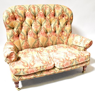 Lot 47 - A modern button-back two-seater settee,...