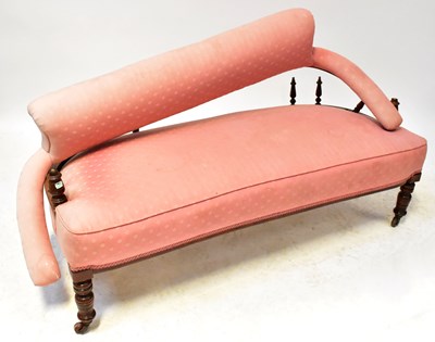Lot 46 - An Edwardian walnut two-seater settee with...