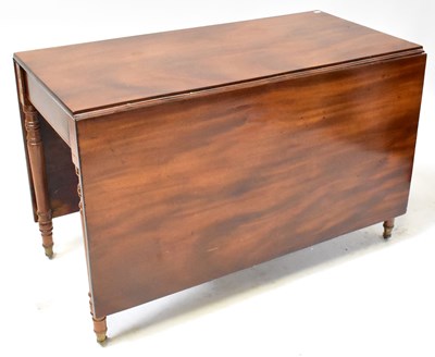 Lot 13 - A 19th century mahogany drop-leaf supper table,...