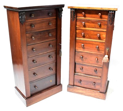 Lot 95 - A Victorian mahogany Wellington chest of seven...