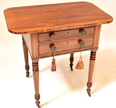 Lot 17 - A 19th century mahogany side table, with two...