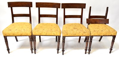 Lot 27 - A partial set of four Regency bar-back...
