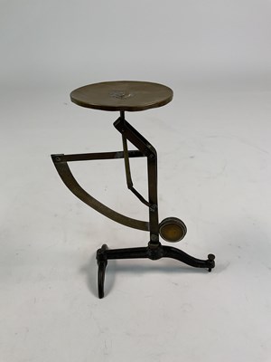 Lot 146 - A set of hinged 10oz scales, height 24cm.