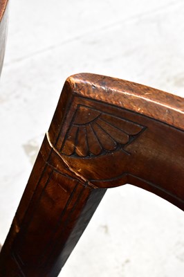 Lot 12 - A Georgian-style walnut dining table, with...