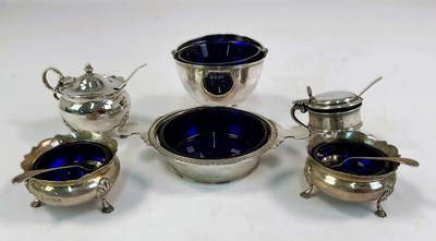 Lot 434 - A Edward VII hallmarked silver three piece...