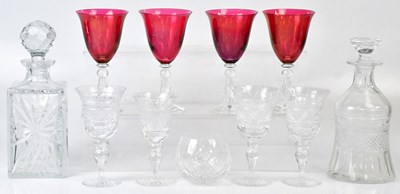 Lot 312 - A collection of 20th century glassware...