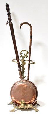 Lot 530 - A 19th century brass umbrella/stick stand,...