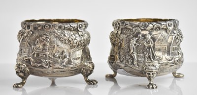Lot 76 - WILLIAM BROWN; a pair of Victorian hallmarked...