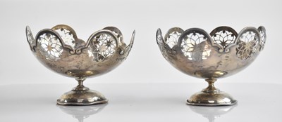 Lot 150 - WALKER & HALL; a pair of George V hallmarked...