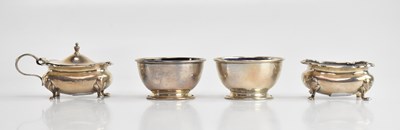 Lot 448 - WALKER & HALL; a pair of George V hallmarked...