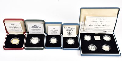 Lot 615 - A collection of silver proof coins comprising...
